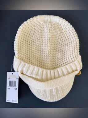 Michael Kors Women’s Cream Knit Visor Beanie